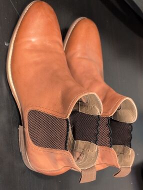 H&M Men's Chelsea Boots in Tan Brown Leather 10.5